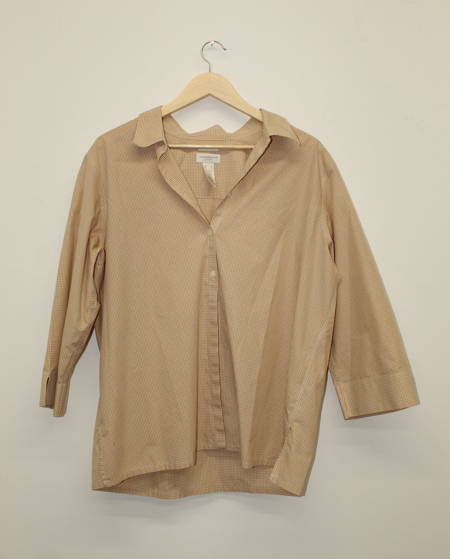 Liz Claiborne Women’s Checkered Button Down