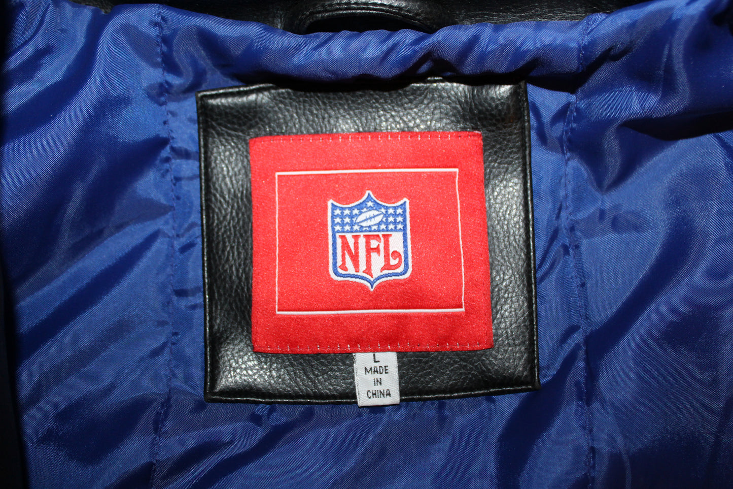 Vintage NY Giants Leather Bomber