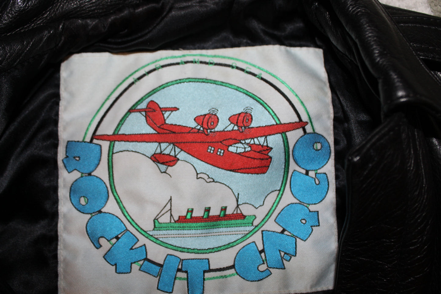 Vintage Nike “Rock it Cargo” 80’s Leather Bomber Jacket