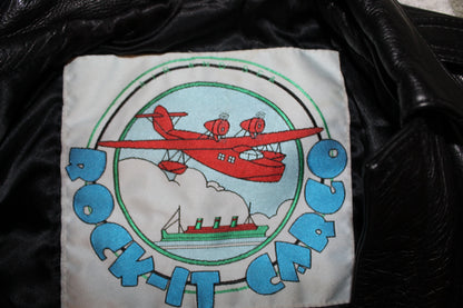Vintage Nike “Rock it Cargo” 80’s Leather Bomber Jacket