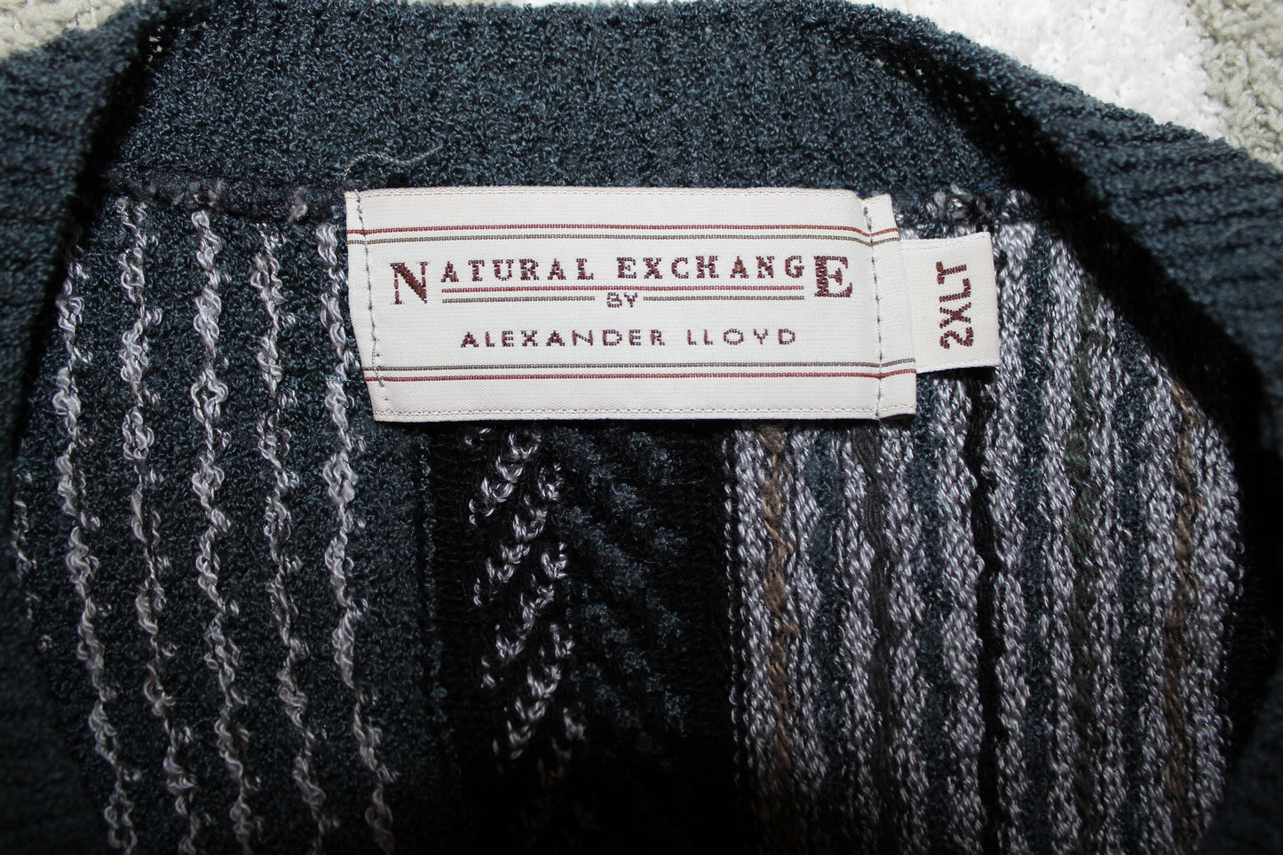 Alexander Lloyd Jacquard 1990's Oversized Cable Knit Sweater