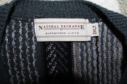 Alexander Lloyd Jacquard 1990's Oversized Cable Knit Sweater
