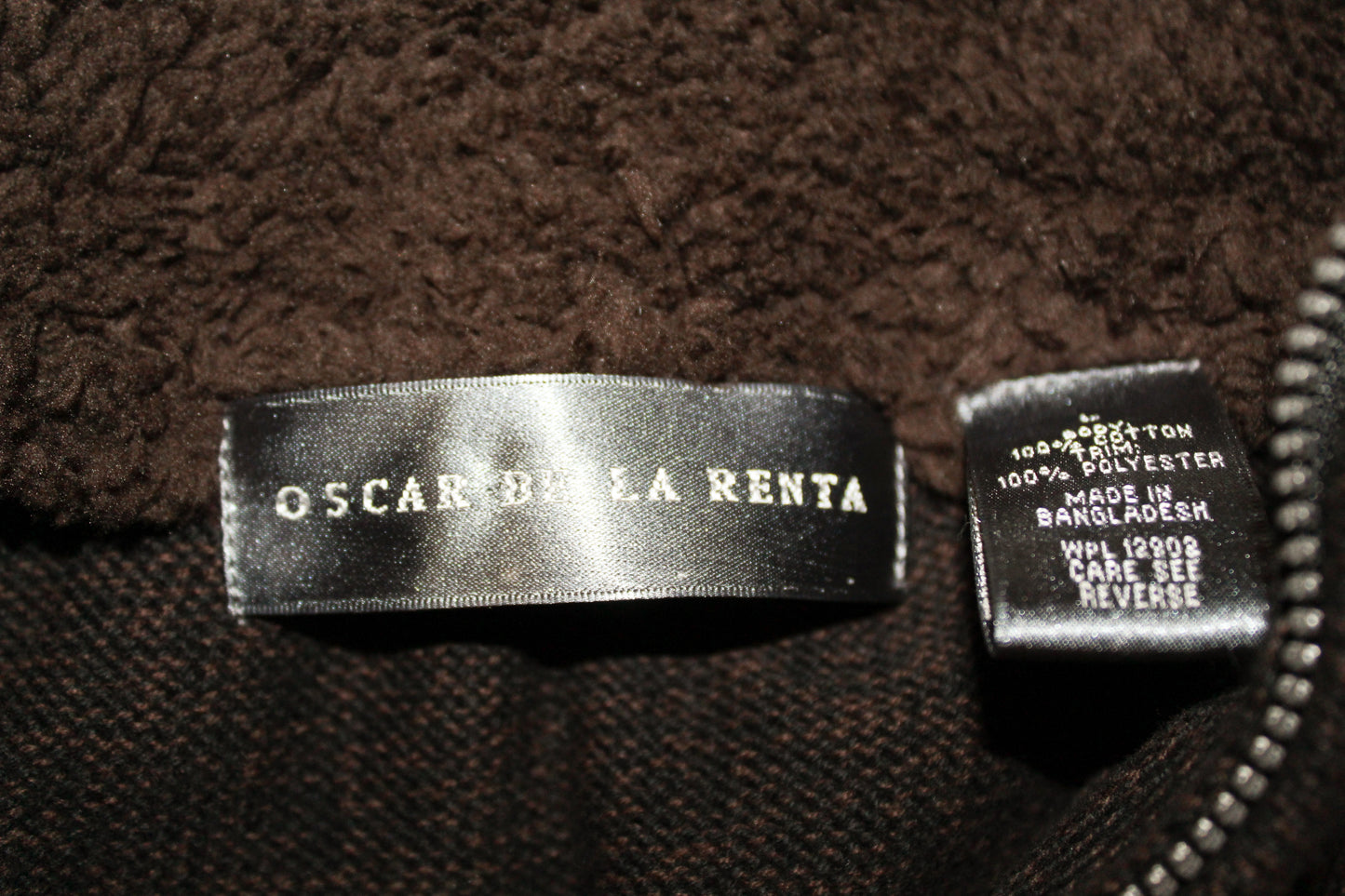Vintage Oscar De La Renta Quarter Zip Knitted Sweater