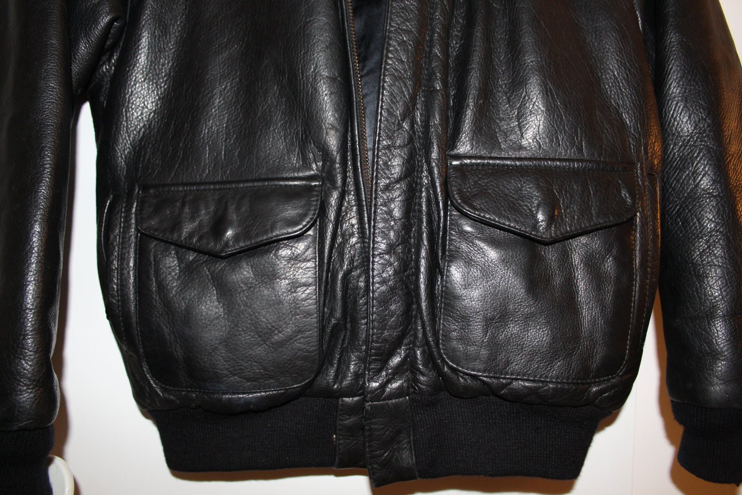 Vintage Nike “Rock it Cargo” 80’s Leather Bomber Jacket