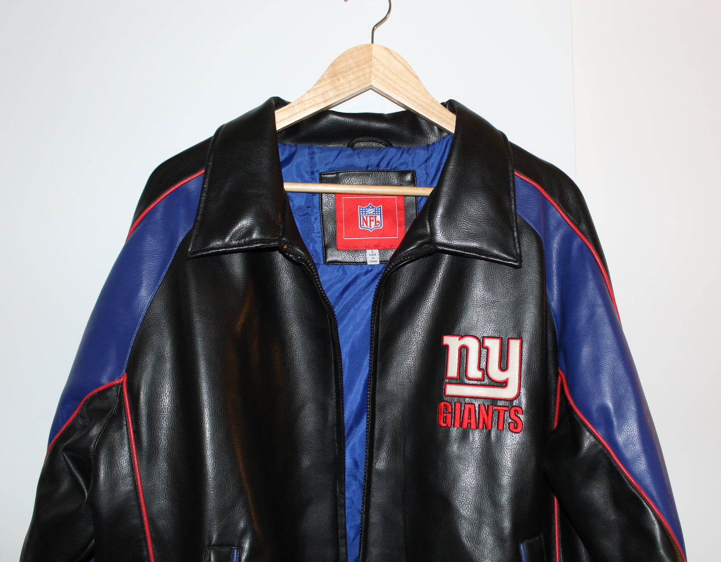 Vintage NY Giants Leather Bomber