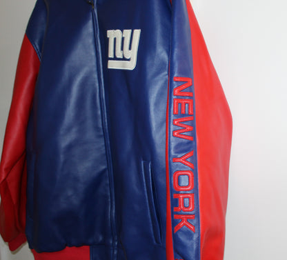 Vintage NY Giants Leather Bomber