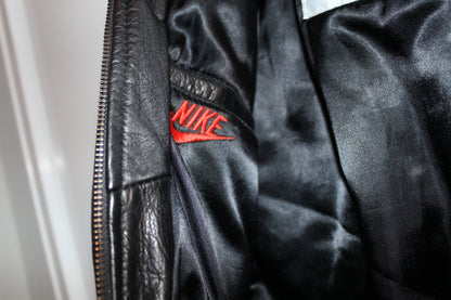 Vintage Nike “Rock it Cargo” 80’s Leather Bomber Jacket