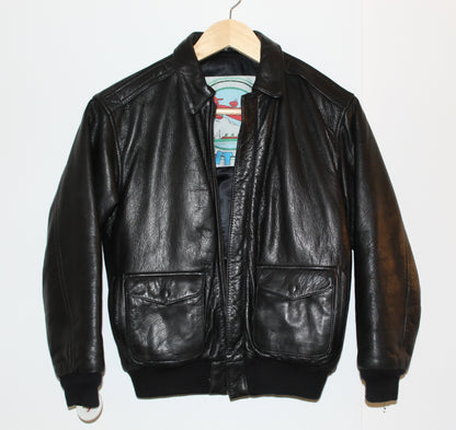 Vintage Nike “Rock it Cargo” 80’s Leather Bomber Jacket
