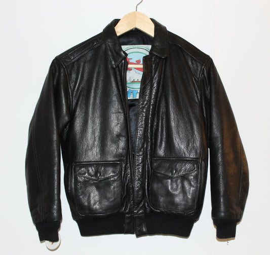 Vintage Nike “Rock it Cargo” 80’s Leather Bomber Jacket